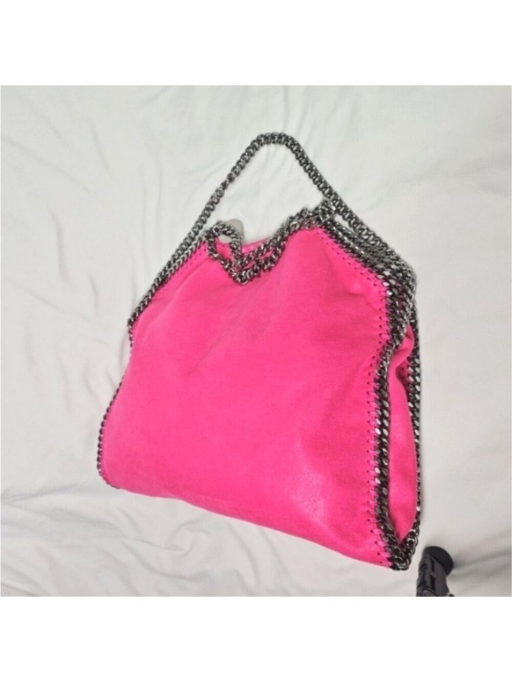 Stella McCartney Fold Over Tote Fuchsia Pink Bag - Picture 5 of 10